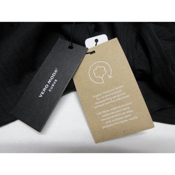Vero Moda Curve Jeanette ribbed organic cotton blouse - Picture 7 of 12